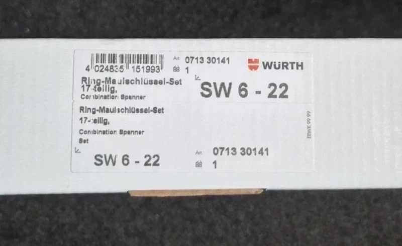 2 x Set 17 chei fixe combinate 6-22 mm Würth
