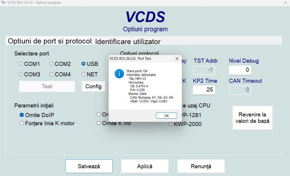 Tester VCDS HEX V2 ARM STM32F429 SOFT 26.9 EN/26.3 RO August 2026