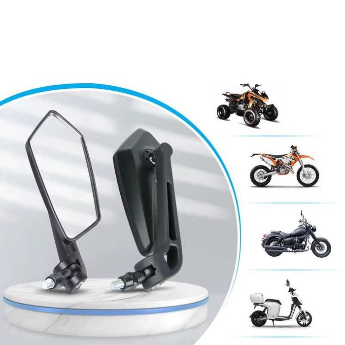 Огледала за Mотор/Скутер/Атв + стойки за огледала 2бр/к-т 3152