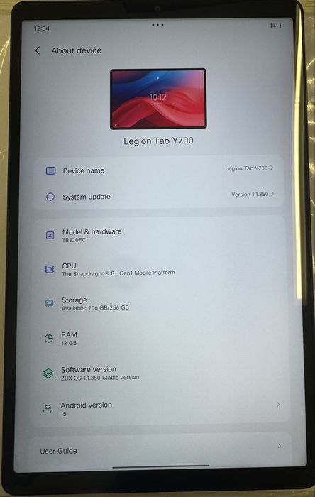 Lenovo Legion Y700, 12/256