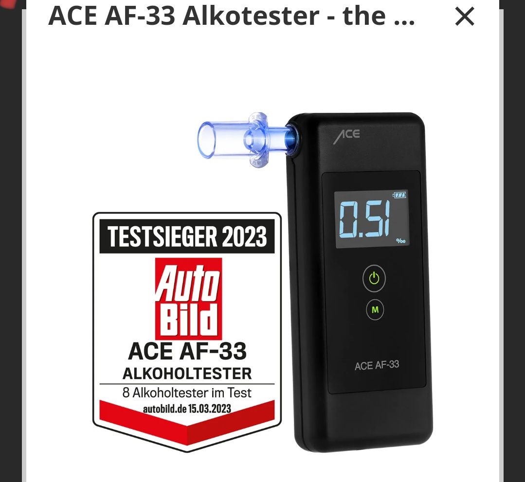 Alcoholtester Ace AF-33 Floresti •