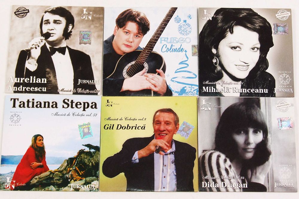 LOT 4: CD-uri impecabile cu muzica româneasca (cântareti si formatii), colinde si povesti, 6 seturi, pret/set in descriere