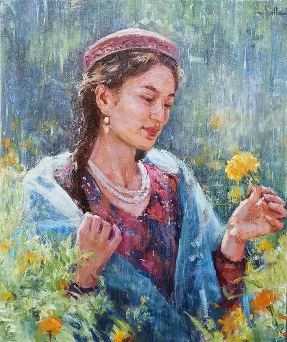 Картина маслом "В солнечном свете"