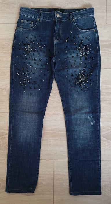 Дънки с декорация SPEEDWAY