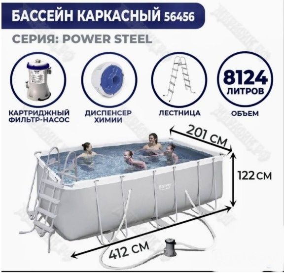 Бассейн каркасный