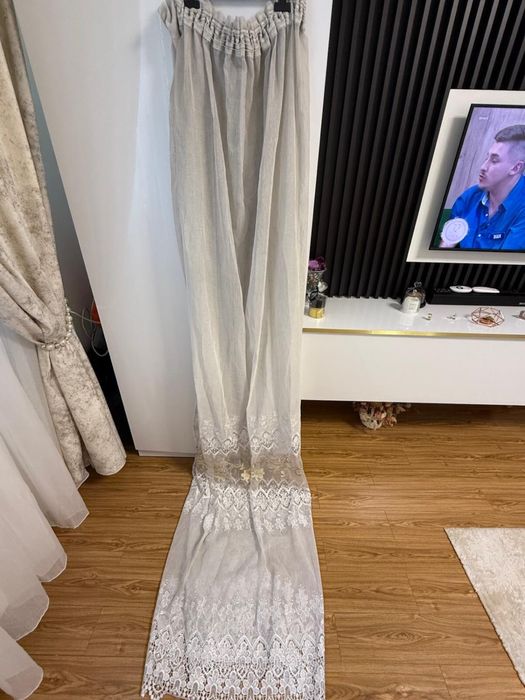 Perdea cu model maro