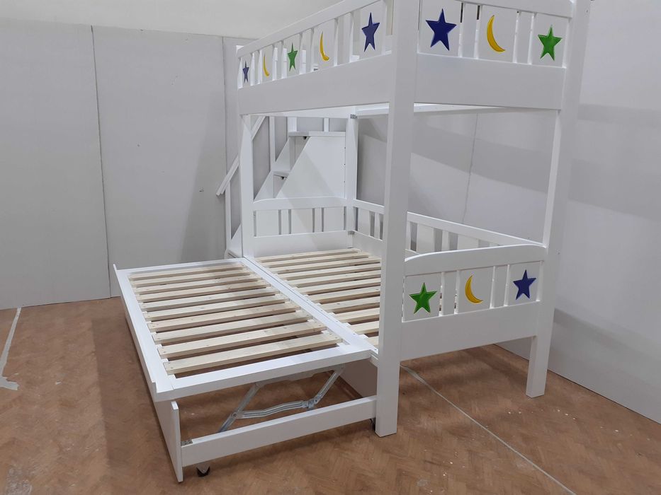 TRANSPORT GRATUIT.Pat etajat din lemn masiv cod 3517