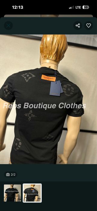Tricou Louis Vuitton Negru Calitate Premium