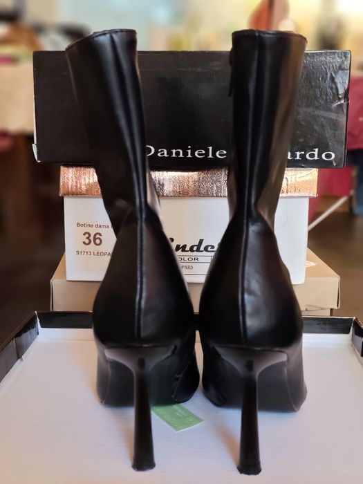 Боти черни еко кожа -NEW YORKE,37- EU, 6.5-US/CAмер