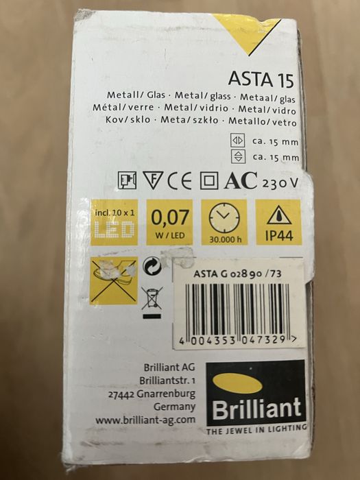Set 10 LED-uri pentru iluminat ambiental Brilliant ASTA 15