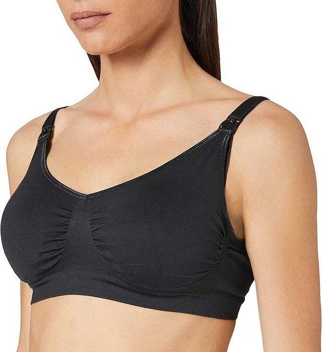 Дишащ сутиен за бременност и кърмене Medela черен S НОВ