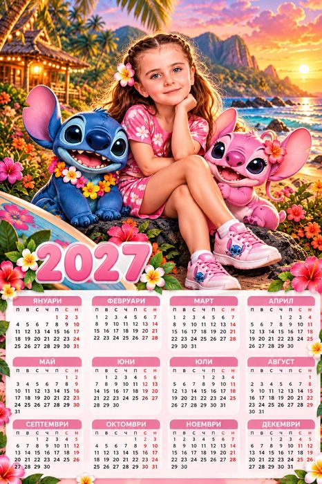 Персонализирани календари 2027 със снимка – А4, А3, А3+