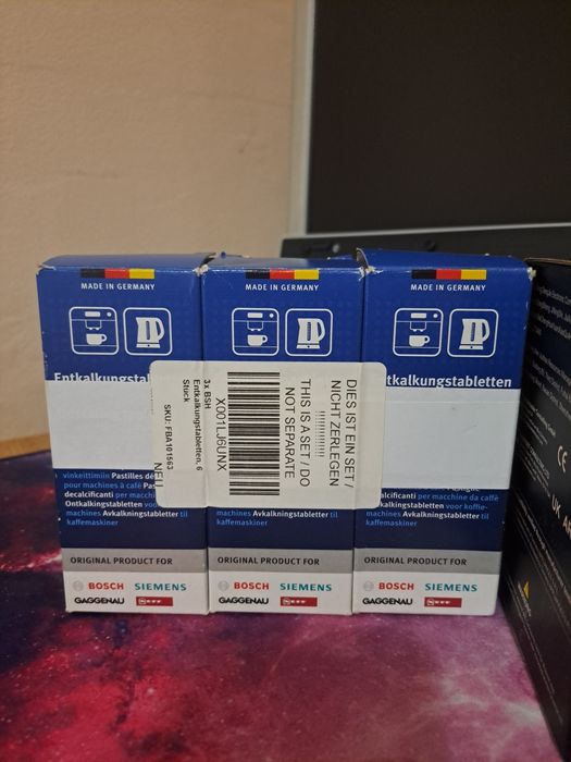Kit întreținere espressor Bosch Siemens – filtre INTENZA + tablete decalcifiere originale