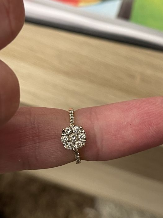 Inel de logodna TEILOR aur roz 18K diamante 0.5ct M48