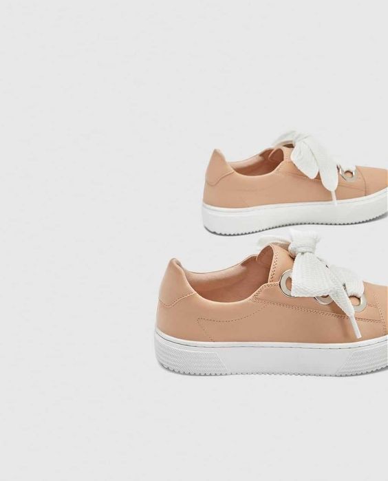 Zara-сникърси Nude Рearl