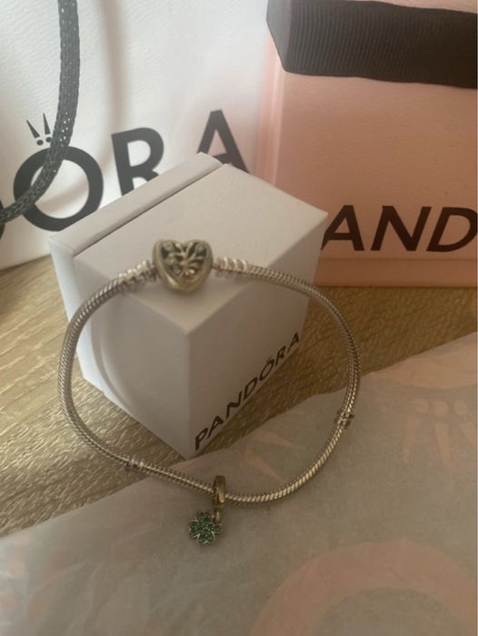 Bratara pandora noua originala +pandativ trifoi