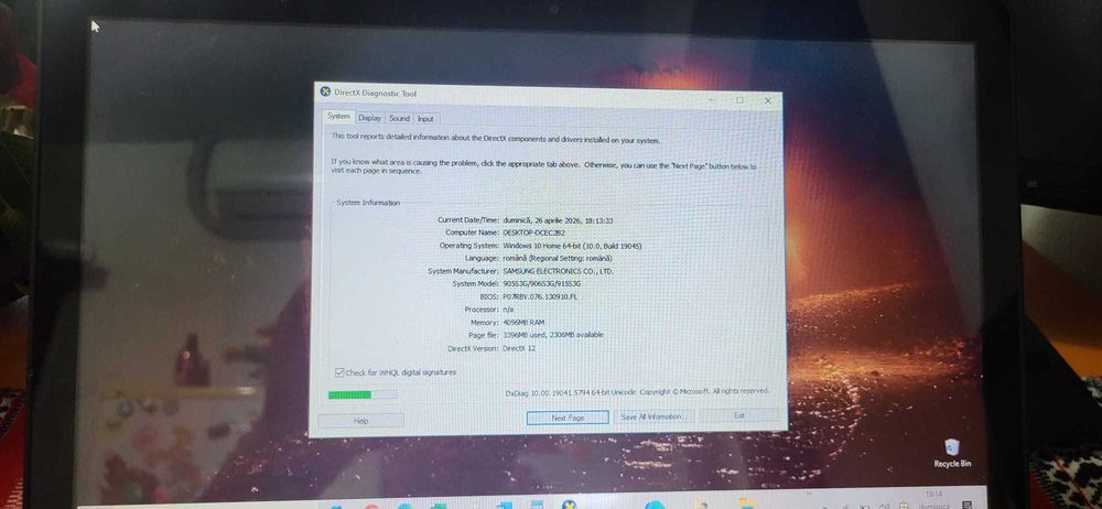 Vand laptop samsung cu touchscreen