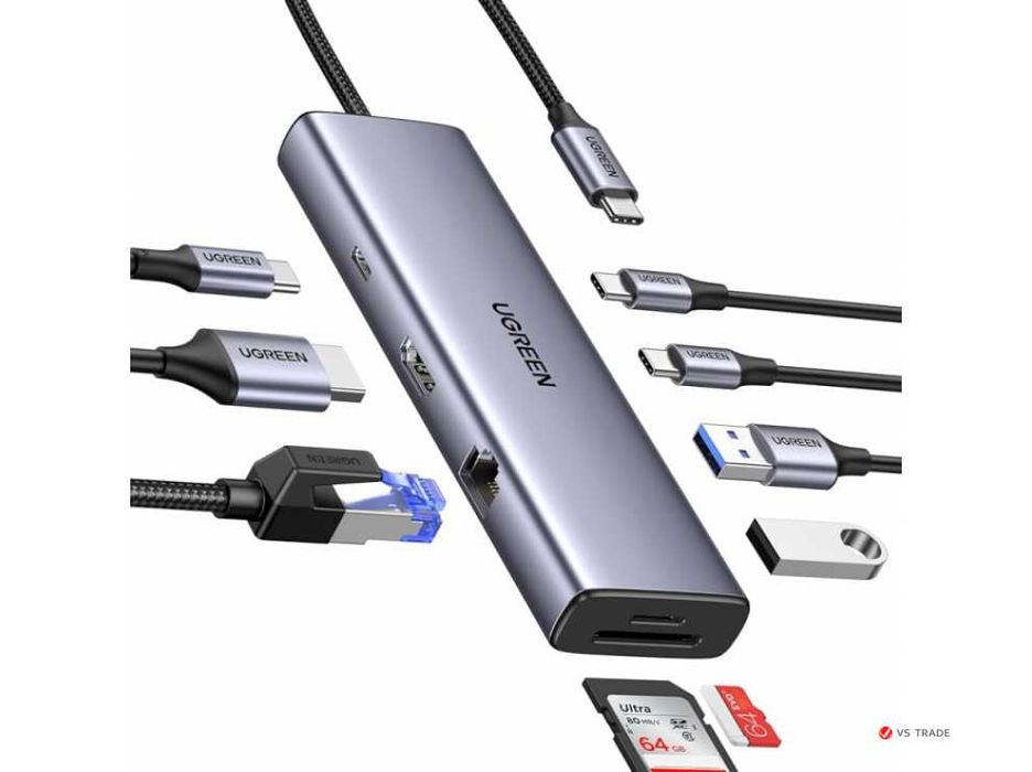 Разветвитель портов Ugreen CM498 3 x USB-A,Type-C