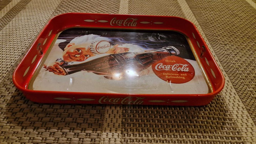 Коледна табла Кока–Кола, Италия, маркирана. Винтидж!