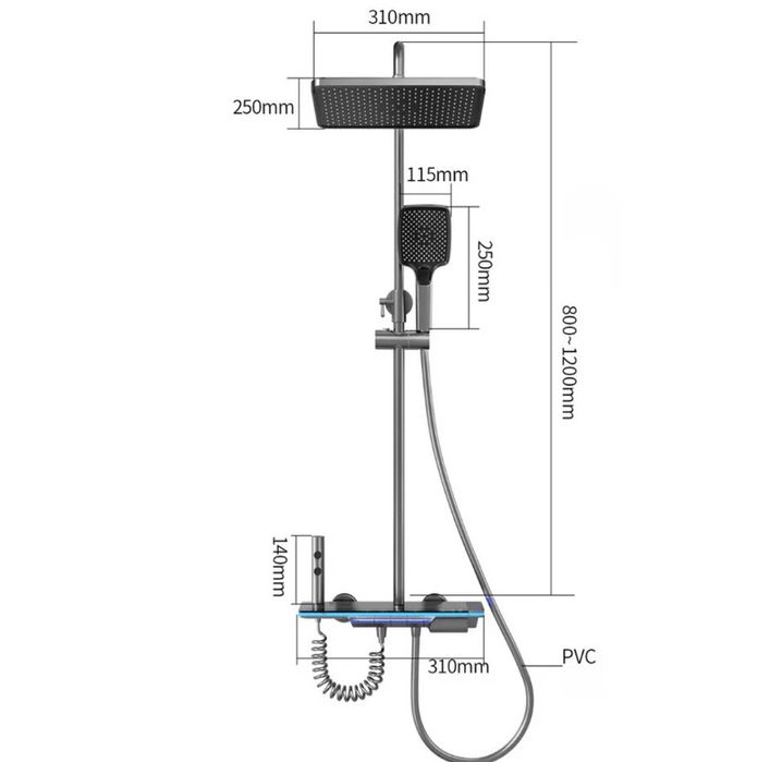 ***ПРОМОЦИЯ*** Душ система с LED светлени и дисплей за темепратурата