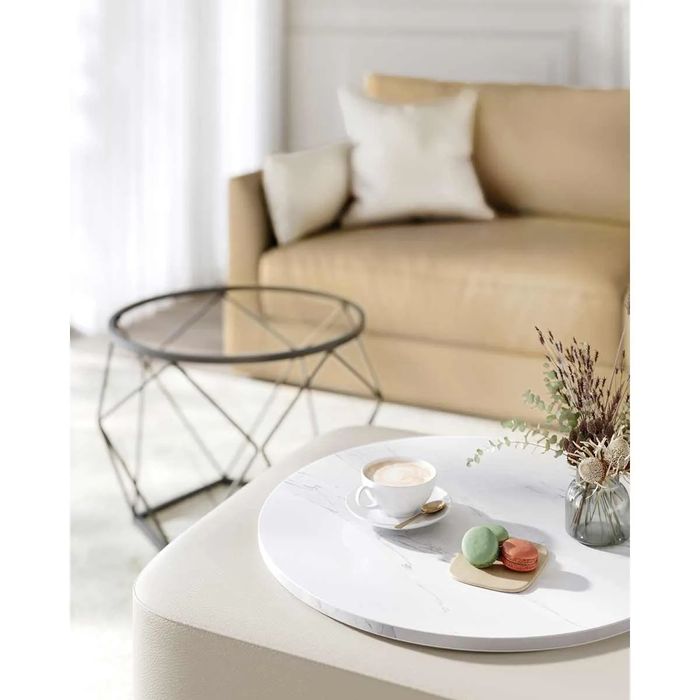 Set 2 măsuțe rotunde de cafea, Vasangle