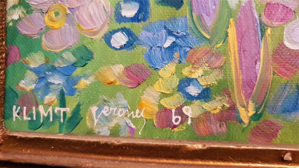 "Целувката" Густав Климт– Масло, Платно, Подпис, 80см/60см, 1969г