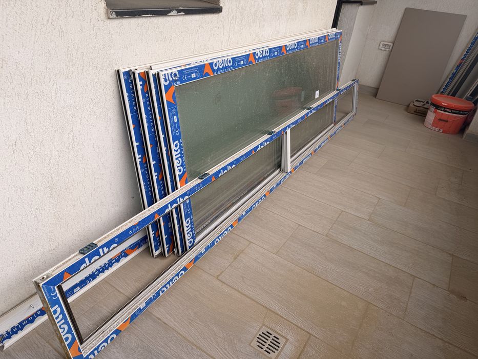 Perete termopan complet Aluminiu Glisant NOU (Delta Aluminium) cu sticlă Low-E