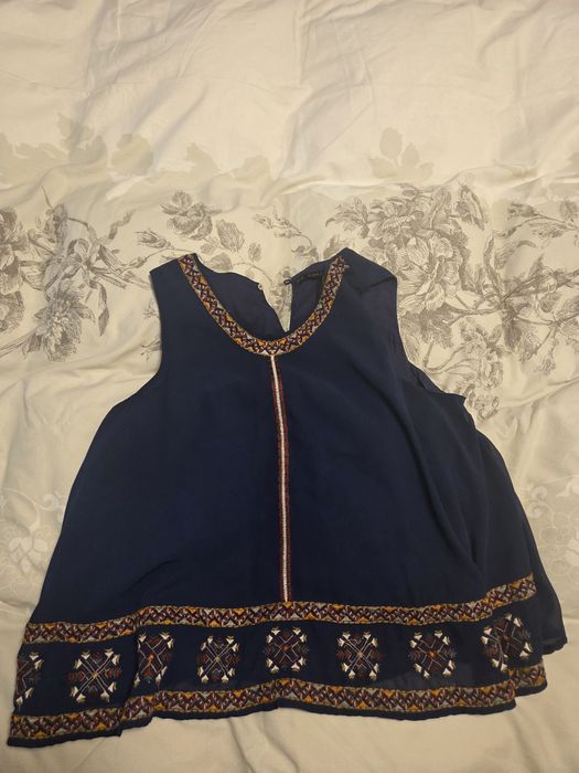 Top Zara basic bleumarin