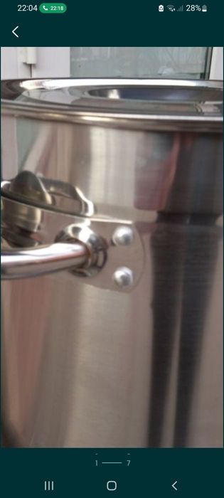 Oală inox alimentar cu capac 68 L 289 lei