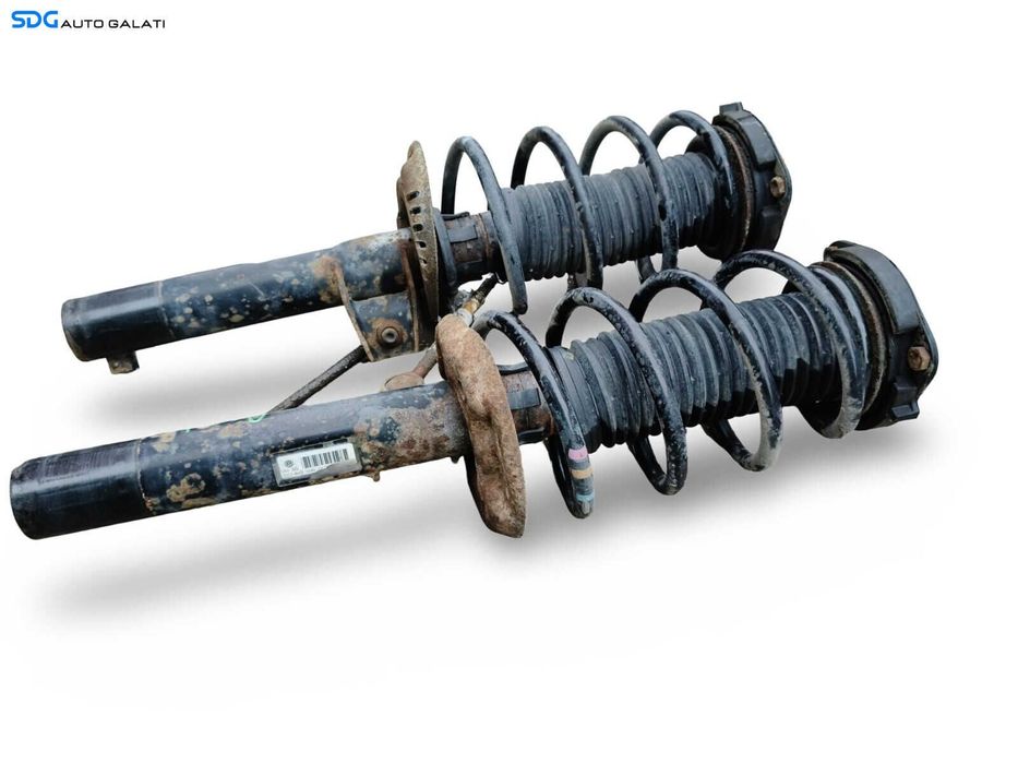 Set Amortizor Amortizoare Telescop Telescoape Complet cu Arc Arcuri si Flansa Fata Dreapta VW Golf 5 PLUS 1.9 TDI 2004 - 2008 Cod 1K0413031BF [LS0701]