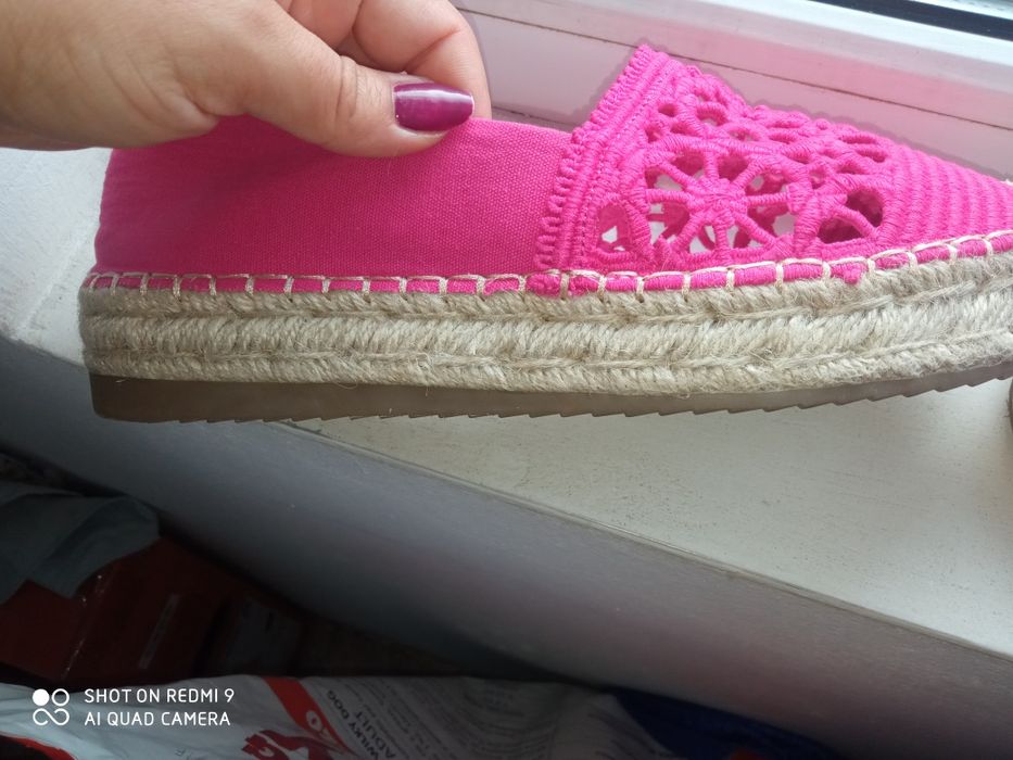 Espadrile dama fucsia