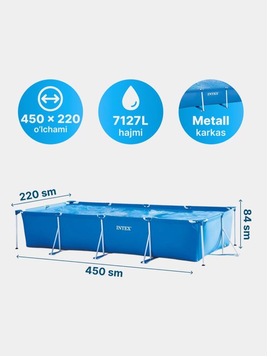 Каркасный бассейн intex