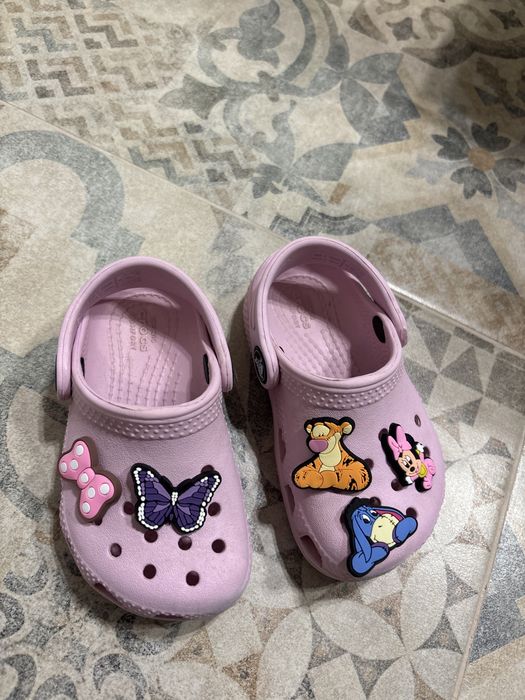 Crocs С6 (размер 22-23)- розови и бели