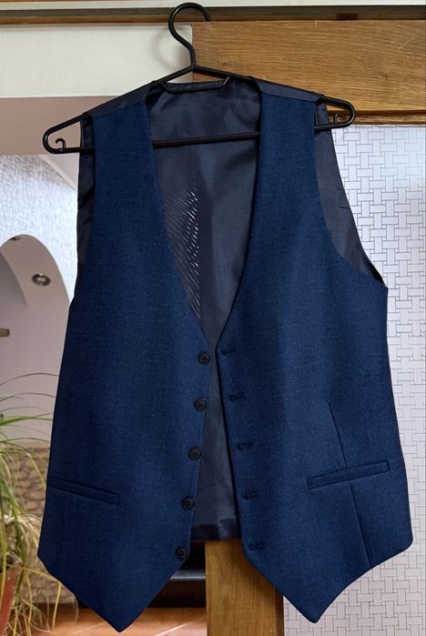 Costum barbatesc 3 piese albstru