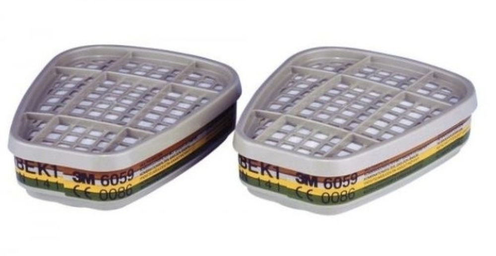 26 bucati Set Filtre 3M pentru gaze acide, vapori organici si amoniac 6059 ABEK, set