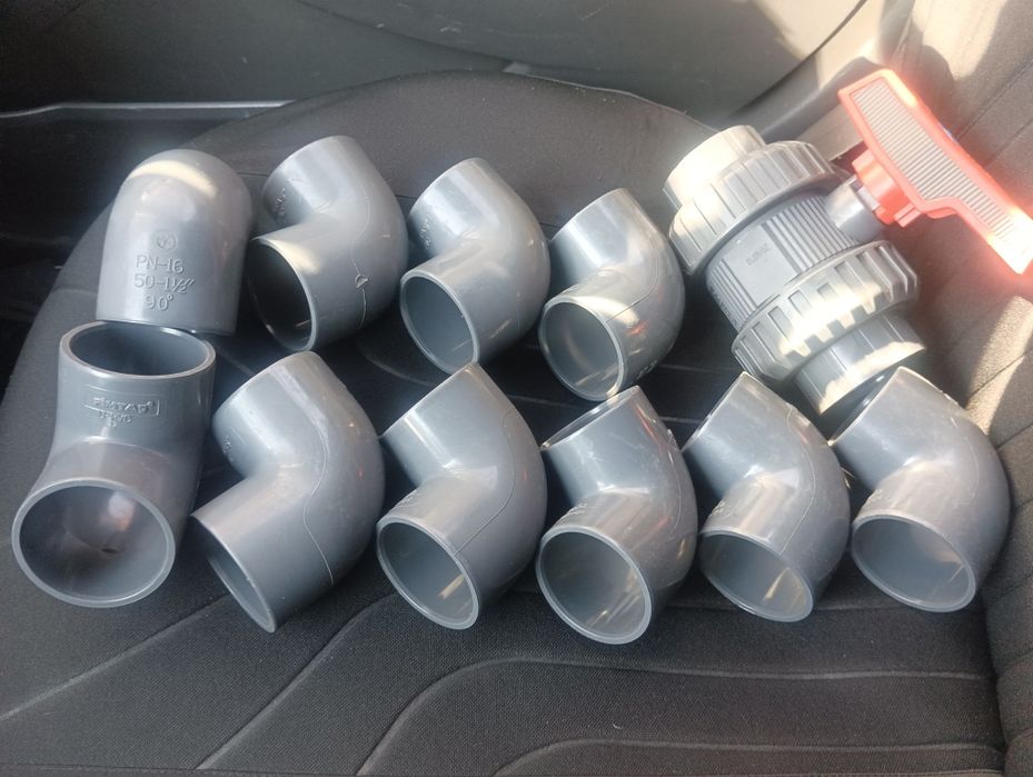 Pimtas (Turkiya) PVX fitinglar to‘plami — 50 mm (Basseyn va sug'orish