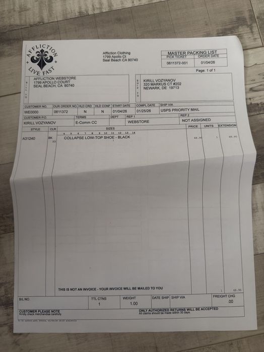 кеды Affliction Collapse Low-Top Shoe black