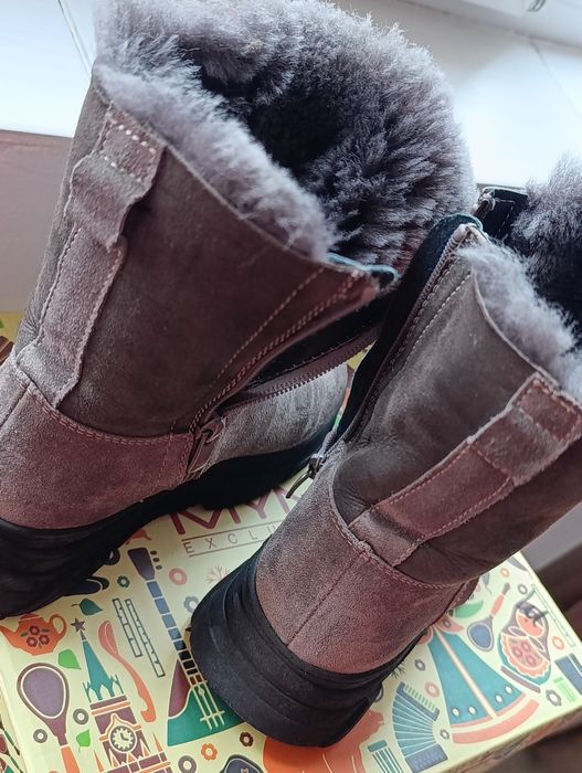 Ghete dama piele întoarsă, îmblănite