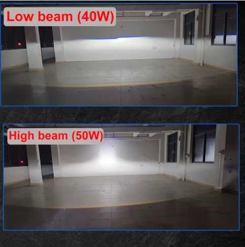 LED Лупи за вграждане 3.0 инча 55W 7000LM 2 бр к-т къси и дълги