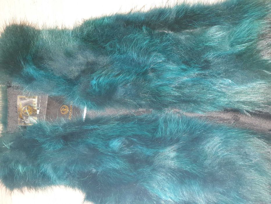 Елек от лисица  синьо и черно