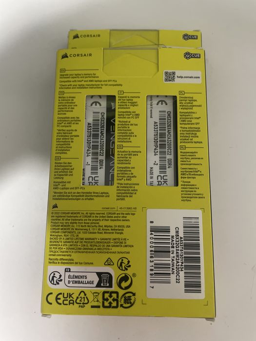 Kit CORSAIR Vengeance 32 Gb DDR4 2x16Gb 3200Mts XMP 2.0