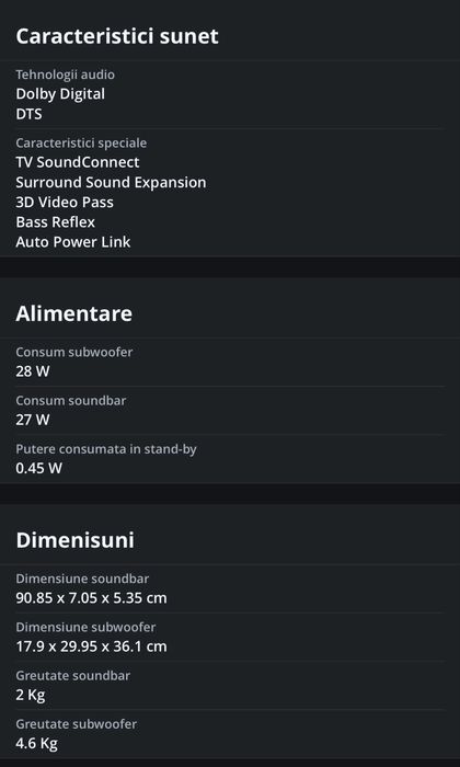 Soundbar Samsung HW-K450/EN, 300W