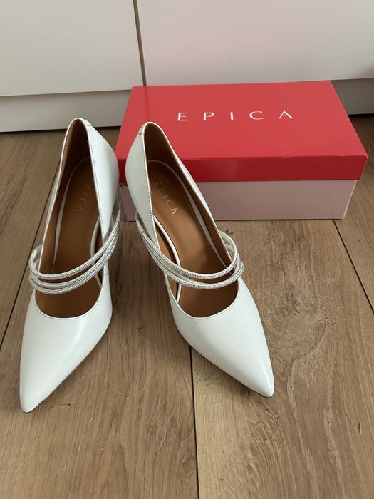 Pantofi din piele EPICA NOI cu tocuri rezerva