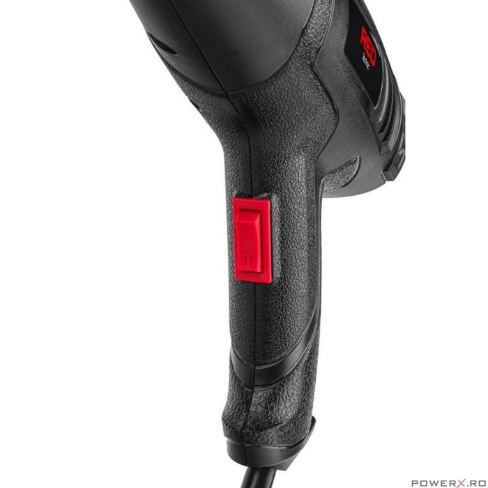 Pistol cu aer cald pentru suflat, 4 duze, 2 viteze, putere 2000 W, Red