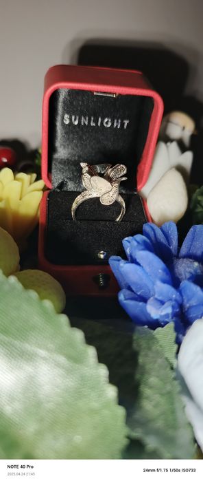 Серебряное кольцо 925 пробы. Размер 19