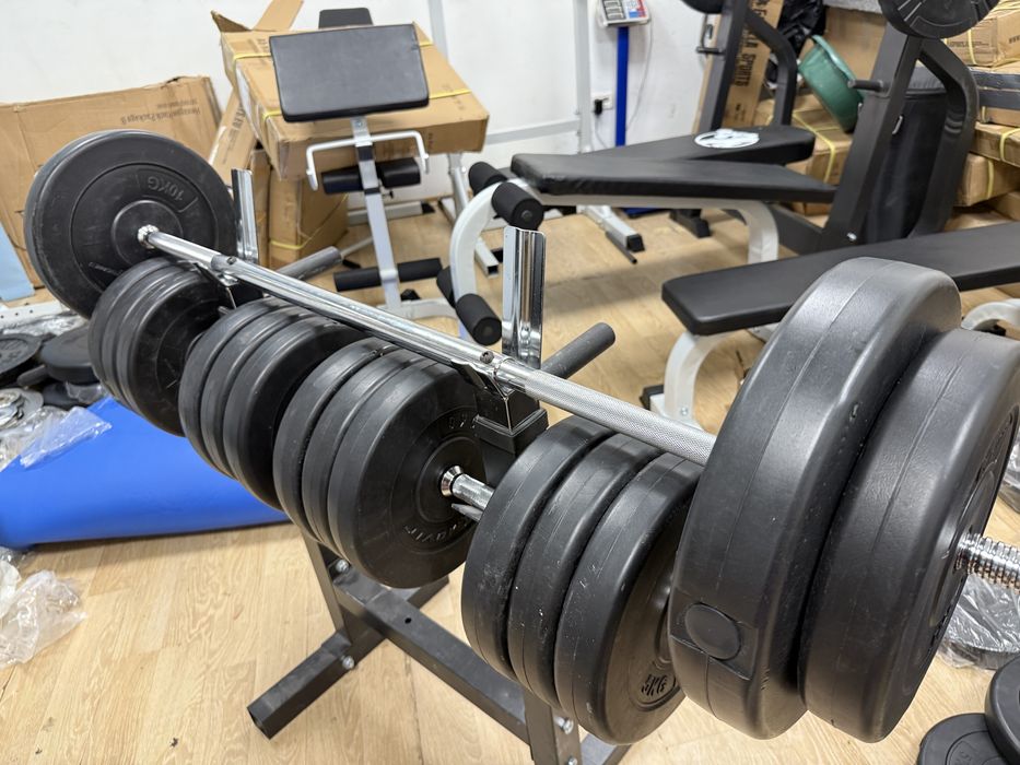 Pachet sala de forta gantere+haltere reglabile 100 kg.pret promo 700