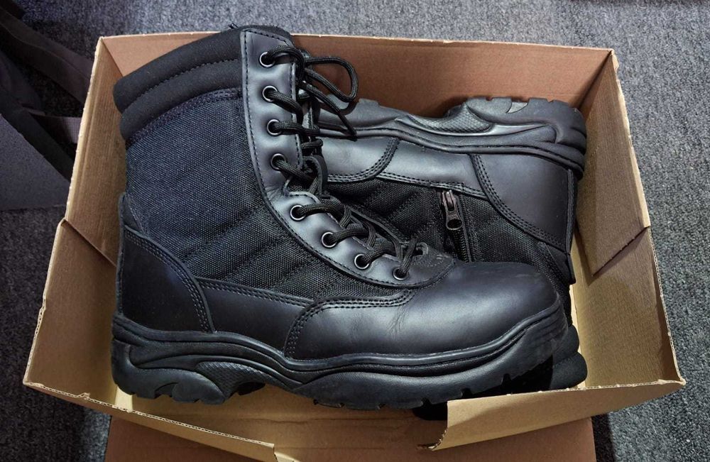 Ghete tactice barbati NORTIV 8, marimea 41.5, fermoar, negre