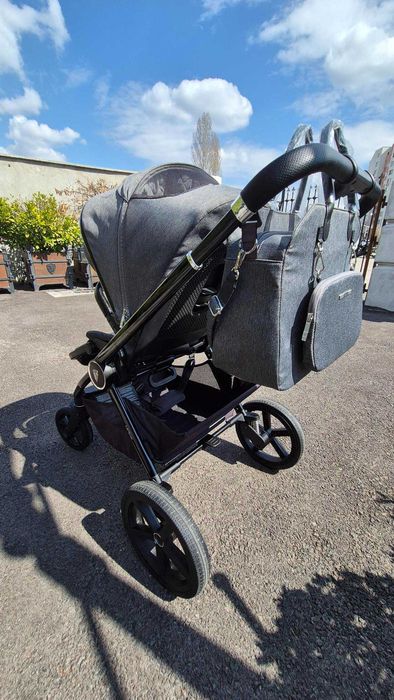 Количка Venicci Upline Slate Grey 2в1  Britax Römer Baby SafеPrо