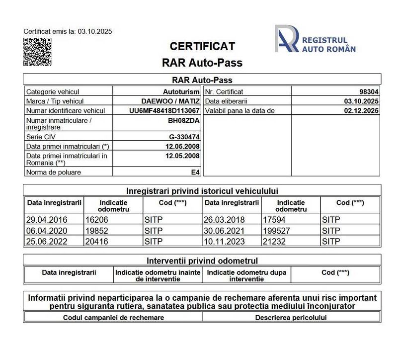 De Vanzare Daewoo Matiz an 2008, 21.552 km (RAR autopass)