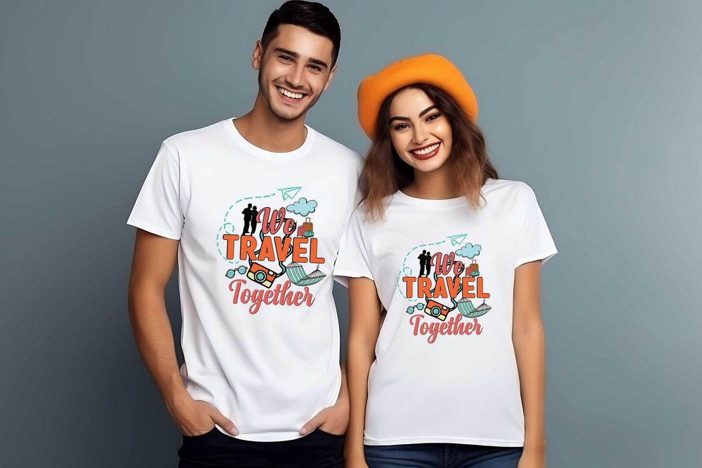 Забавни тениски за двойки, еднакви тениски
